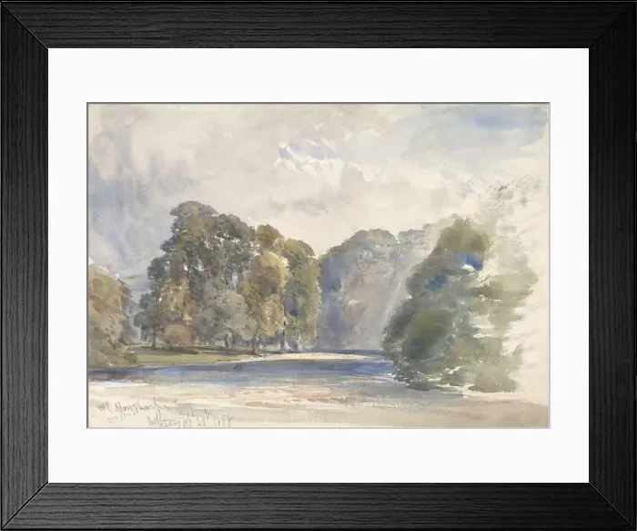 Framed Print : On the Wharfe, Bolton Abbey, September 30, 1858. Creator: William Callow Framed Print : On the Wharfe, Bolton Abbey, September 30, 1858. Creator: William Callow