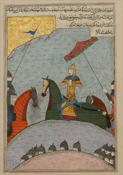 Timur before Battle, Folio from a Dispersed Copy of the Zafarnama... A.H. 839  /  A.D. 1436