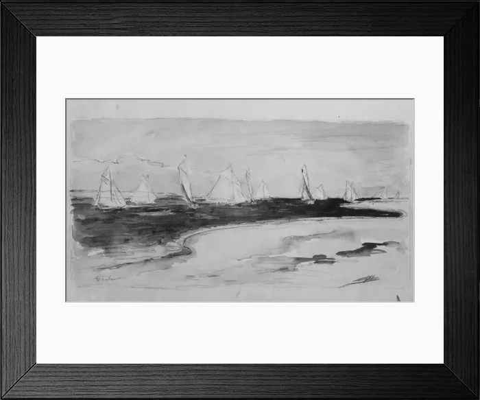 Framed Print : Seascape. Creator: Walter Shirlaw Framed Print : Seascape. Creator: Walter Shirlaw