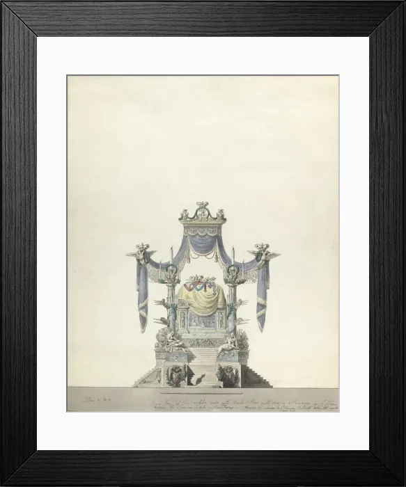 Framed Print : Catafalque for the Empress Catherine the Great of Russia (Front Elevation). 1796 Framed Print : Catafalque for the Empress Catherine the Great of Russia (Front Elevation). 1796