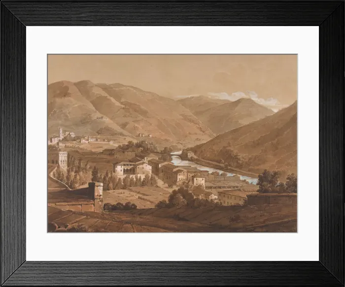 Framed Print : Town in an Alpine Valley, n. d Creator: Victor Jean Nicolle Framed Print : Town in an Alpine Valley, n. d Creator: Victor Jean Nicolle