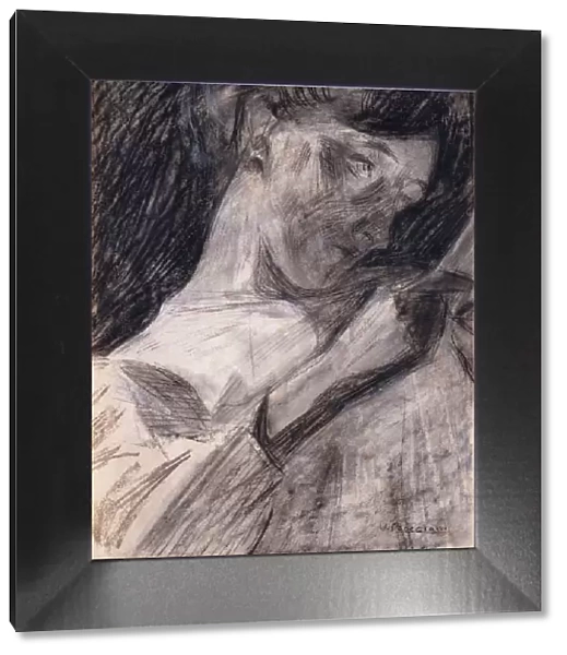 Young Woman Reading (Ines), 1909-10. Creator: Umberto Boccioni