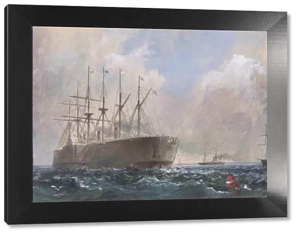 Telegraph Cable Fleet at Sea, 1865, 1865-66. Creator: Robert Charles Dudley