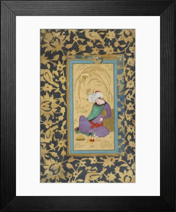 Framed Print : Man in a Fur-Lined Coat, ca. 1600. Creator: Riza Framed Print : Man in a Fur-Lined Coat, ca. 1600. Creator: Riza