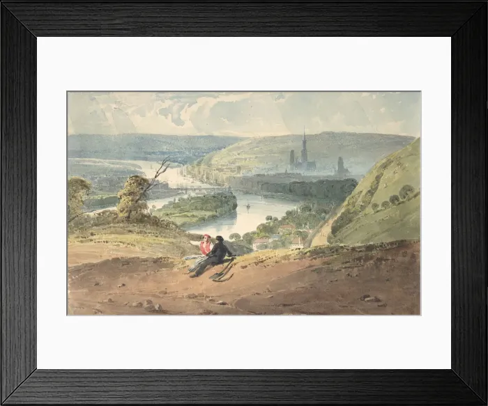 Framed Print : View of Rouen from St. Catherines Hill, 1821-22 Framed Print : View of Rouen from St. Catherines Hill, 1821-22