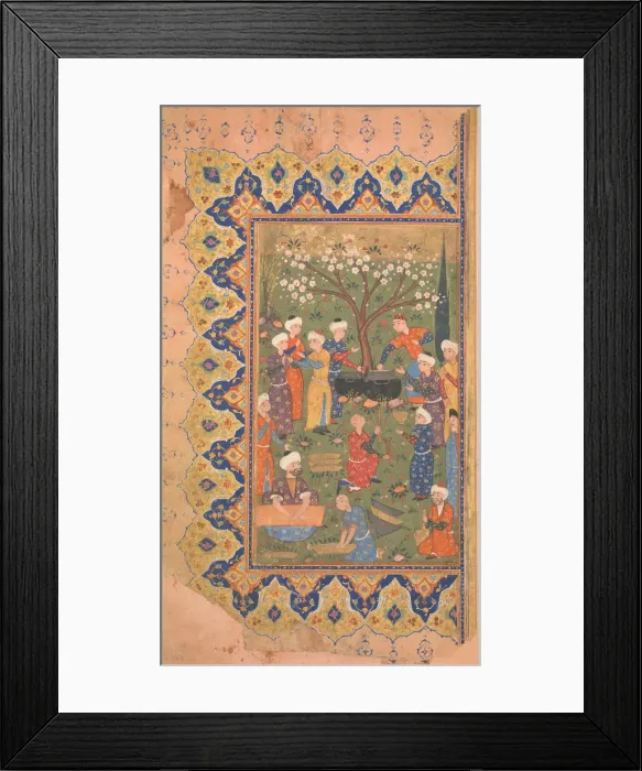 Framed Print : Preparation For a Noon-Day Meal, Folio from a Divan (Collected Works Framed Print : Preparation For a Noon-Day Meal, Folio from a Divan (Collected Works