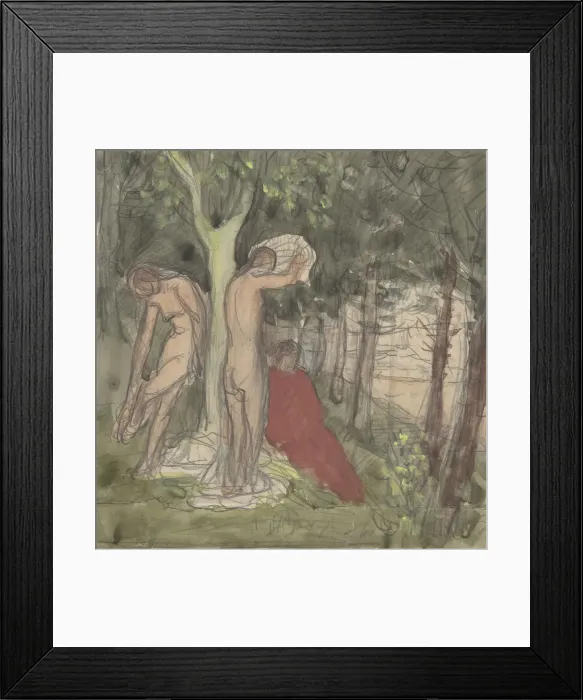 Framed Print : Bathers, 19th century. Creator: Pierre Puvis de Chavannes Framed Print : Bathers, 19th century. Creator: Pierre Puvis de Chavannes
