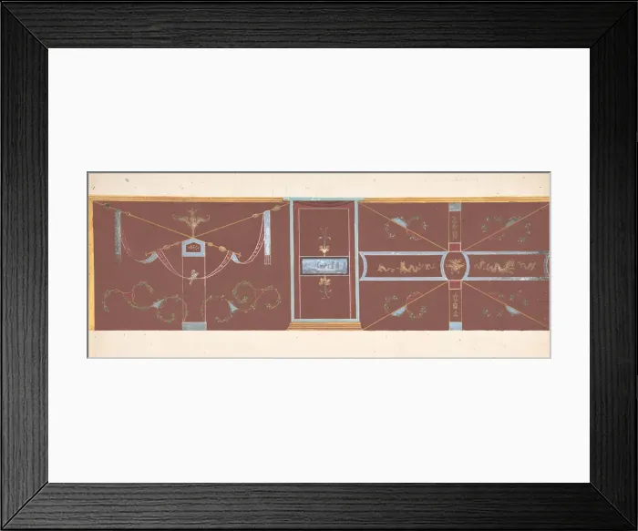 Framed Print : Design for Wall Decoration. Creator: Pierre Francois Leonard Fontaine Framed Print : Design for Wall Decoration. Creator: Pierre Francois Leonard Fontaine