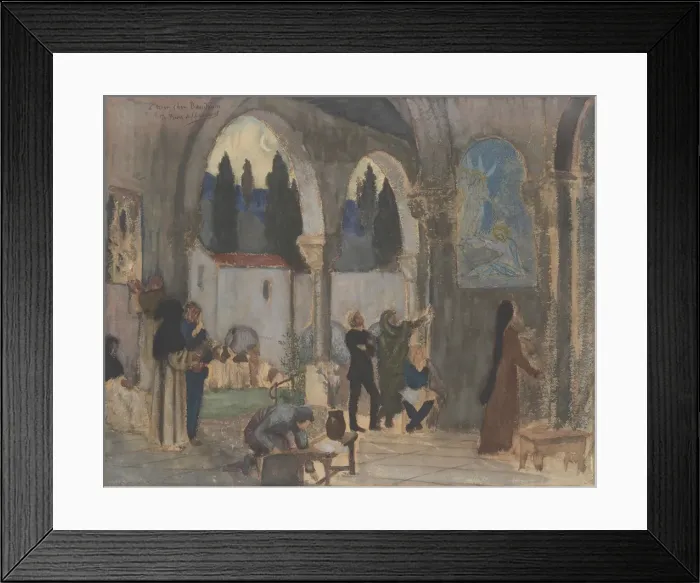 Framed Print : Christian Inspiration, 19th century. Creator: Pierre Puvis de Chavannes Framed Print : Christian Inspiration, 19th century. Creator: Pierre Puvis de Chavannes