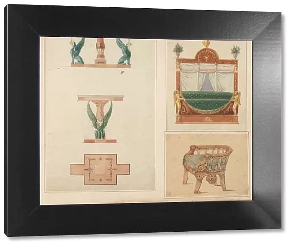 Designs for Furniture, ca. 1800-ca. 1840. Creators: Pierre Antoine Bellangé