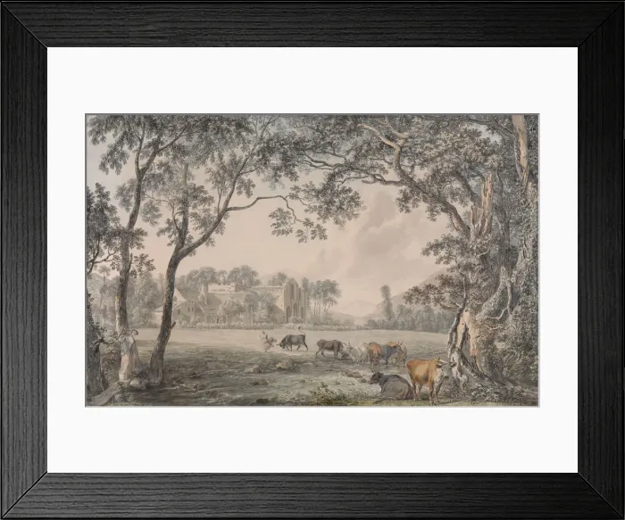 Framed Print : Valle Crucis Abbey, Denbighshire, 1770-79 (?). Creator: Paul Sandby Framed Print : Valle Crucis Abbey, Denbighshire, 1770-79 (?). Creator: Paul Sandby