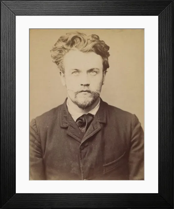 Framed Print : Brunet. Georges. 25 ans, ne a Paris. Menuisier. Anarchiste. 4  /  2  /  94. 1894