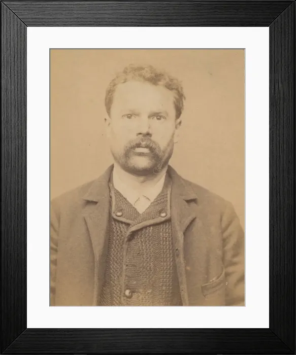 Framed Print : Widcoq. Fulgence, Ignace. 36 ans, ne a Fressenneville (Somme). Mecanicien Framed Print : Widcoq. Fulgence, Ignace. 36 ans, ne a Fressenneville (Somme). Mecanicien