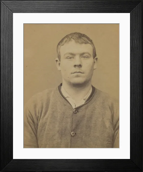 Framed Print : Durieux. Alexis, Alberic. 20 ans, ne le 28 / 2 / 74 a Stains (Seine). Verrier Framed Print : Durieux. Alexis, Alberic. 20 ans, ne le 28 / 2 / 74 a Stains (Seine). Verrier