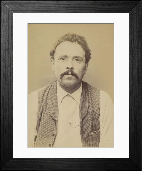 Framed Print : Tropini. Esprit, Antoine. 35 ans, ne a San-Bueri (Italie). Tourneur. Anarchiste Framed Print : Tropini. Esprit, Antoine. 35 ans, ne a San-Bueri (Italie). Tourneur. Anarchiste