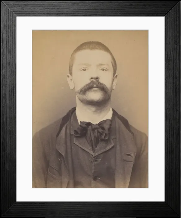 Framed Print : Ridou. Paul, Francois. 27 (ou 28) ans. ebeniste. Anarchiste. 8 / 3 / 94. 1894 Framed Print : Ridou. Paul, Francois. 27 (ou 28) ans. ebeniste. Anarchiste. 8 / 3 / 94. 1894