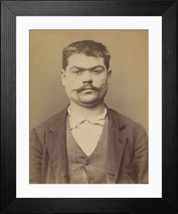 Framed Print : Sigel. Jacques. 24 ans, ne a Kuttalsheim (Bas Rhin). Bijoutier. Anarchiste Framed Print : Sigel. Jacques. 24 ans, ne a Kuttalsheim (Bas Rhin). Bijoutier. Anarchiste