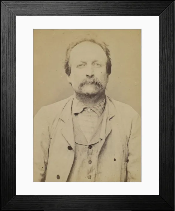 Framed Print : Gatinet. Pierre, Adrien. 50 ans, ne le 13 / 10 / 43 a Bourges (Cher). Charpentier Framed Print : Gatinet. Pierre, Adrien. 50 ans, ne le 13 / 10 / 43 a Bourges (Cher). Charpentier