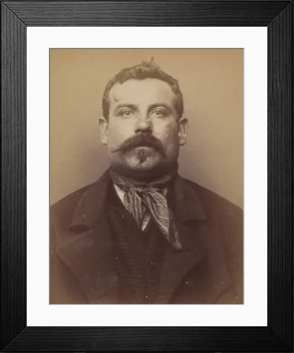 Framed Print : Poisson. Georges. 38 ans, ne a Boulogne (Seine). Chaudronnier. Anarchiste
