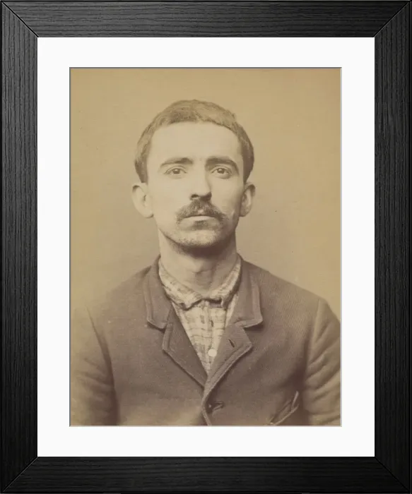 Framed Print : Villa. Jean. 29 ans, ne a Farini d Olma (Italie). Manoeuvre. Anarchiste. 2 / 3 / 94 Framed Print : Villa. Jean. 29 ans, ne a Farini d Olma (Italie). Manoeuvre. Anarchiste. 2 / 3 / 94