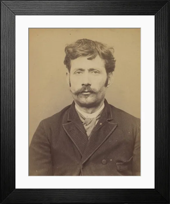 Framed Print : Anacleto. Joseph, Jean-Baptiste. 36 ans, ne le 14 / 7 / 57. Coiffeur. Anarchiste Framed Print : Anacleto. Joseph, Jean-Baptiste. 36 ans, ne le 14 / 7 / 57. Coiffeur. Anarchiste
