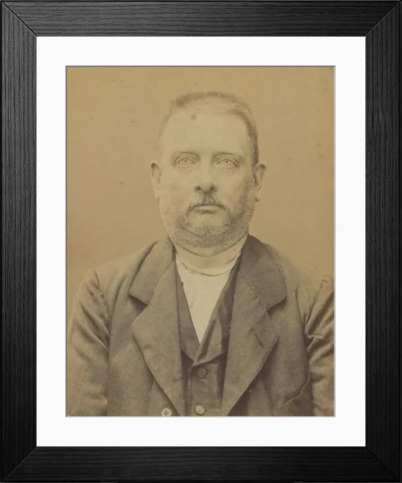 Framed Print : Baumester. Augustin, Etienne. 49 ans, ne le 16 / 1 / 45 a Paris VIe Framed Print : Baumester. Augustin, Etienne. 49 ans, ne le 16 / 1 / 45 a Paris VIe