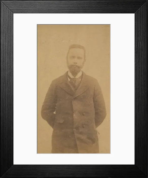 Framed Print : Mathieu. Gustave. (avec une barbe postiche), 1880s-90s. Creator: Alphonse Bertillon Framed Print : Mathieu. Gustave. (avec une barbe postiche), 1880s-90s. Creator: Alphonse Bertillon