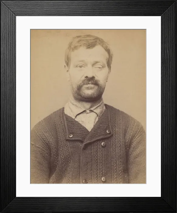 Framed Print : Vaury. Charles, Joseph. 43 (ou 44) ans, ne le 31 / 3 / 59 a Sedan. Mecanicien Framed Print : Vaury. Charles, Joseph. 43 (ou 44) ans, ne le 31 / 3 / 59 a Sedan. Mecanicien