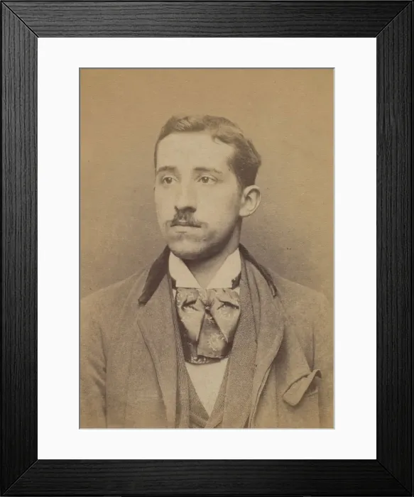Framed Print : Gauche. Henri. 24 ans, ne le 7 / 2 / 60 a Paris. Rentier. Anarchiste. 1884 Framed Print : Gauche. Henri. 24 ans, ne le 7 / 2 / 60 a Paris. Rentier. Anarchiste. 1884