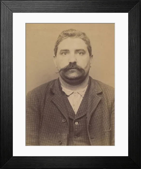 Framed Print : Savard. Henri-Auguste. 29 ans, ne le 7 / 5 / 65 a Paris XXe. Ciseleur. Anarchiste Framed Print : Savard. Henri-Auguste. 29 ans, ne le 7 / 5 / 65 a Paris XXe. Ciseleur. Anarchiste