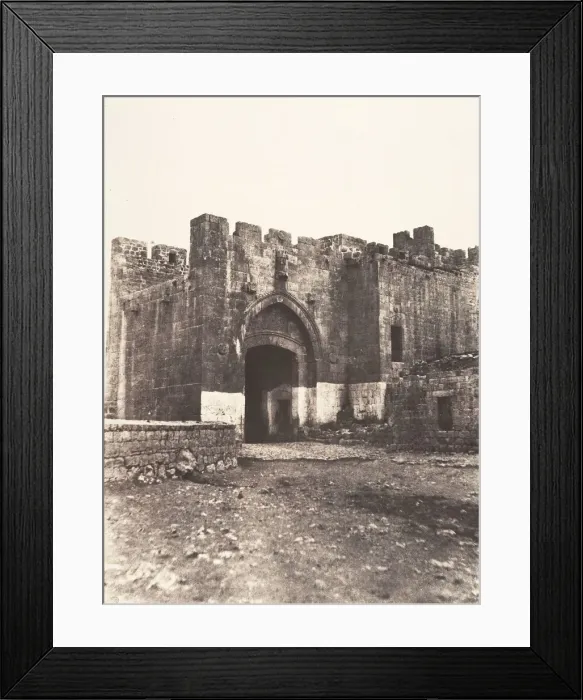 Framed Print : Jerusalem, Porte de Jaffa, Interieur, 1854. Creator: Auguste Salzmann Framed Print : Jerusalem, Porte de Jaffa, Interieur, 1854. Creator: Auguste Salzmann