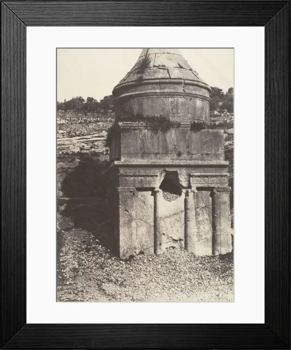 Framed Print : Jerusalem, Vallee de Josaphat, Details du Tombeau d Absalom, 1854 Framed Print : Jerusalem, Vallee de Josaphat, Details du Tombeau d Absalom, 1854