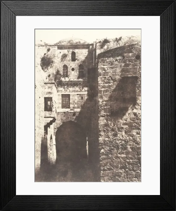 Framed Print : Jerusalem, Maison du mauvais riche, 1854. Creator: Auguste Salzmann Framed Print : Jerusalem, Maison du mauvais riche, 1854. Creator: Auguste Salzmann