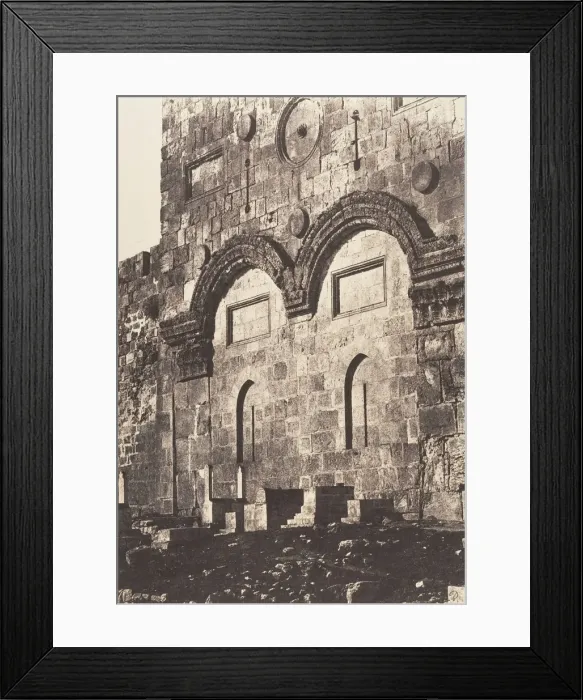 Framed Print : Jerusalem, Enceinte du Temple, Porte Doree, 1854. Creator: Auguste Salzmann Framed Print : Jerusalem, Enceinte du Temple, Porte Doree, 1854. Creator: Auguste Salzmann