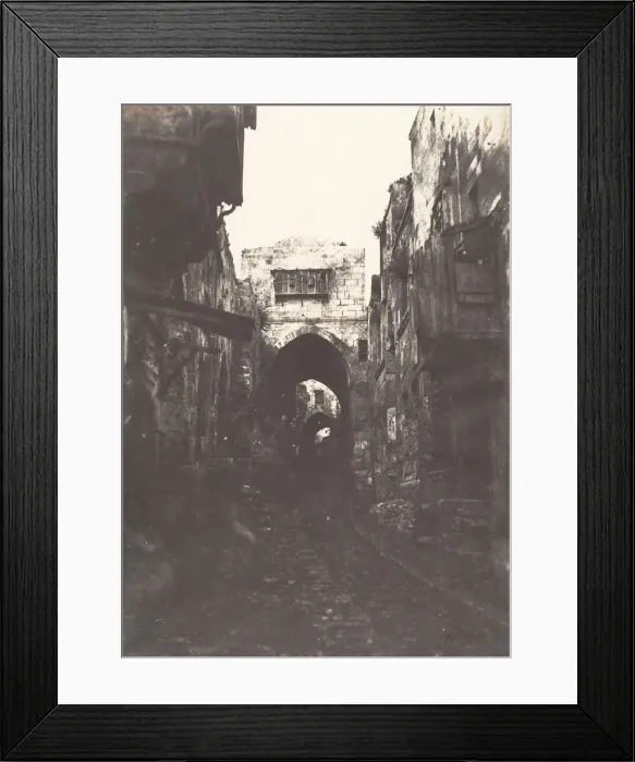 Framed Print : Jerusalem, Rue du quartier arabe, 2, 1854. Creator: Auguste Salzmann Framed Print : Jerusalem, Rue du quartier arabe, 2, 1854. Creator: Auguste Salzmann