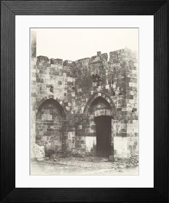 Framed Print : Jerusalem, Porte de Jaffa, Vue exterieure, 1854. Creator: Auguste Salzmann Framed Print : Jerusalem, Porte de Jaffa, Vue exterieure, 1854. Creator: Auguste Salzmann