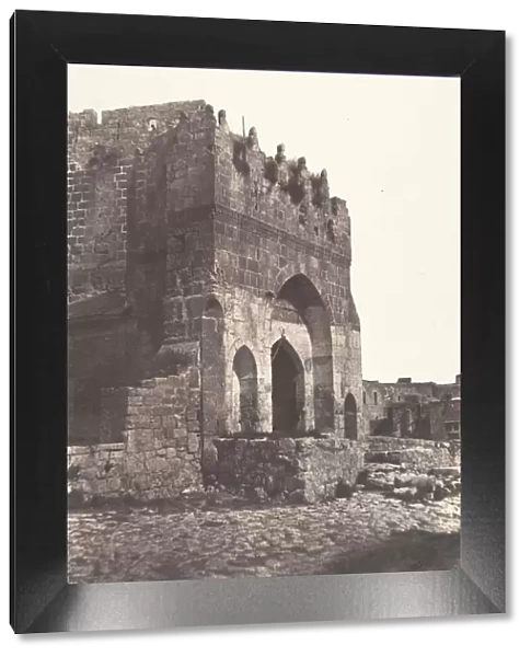 Jerusalem, Porte de la citadelle, 1854. Creator: Auguste Salzmann