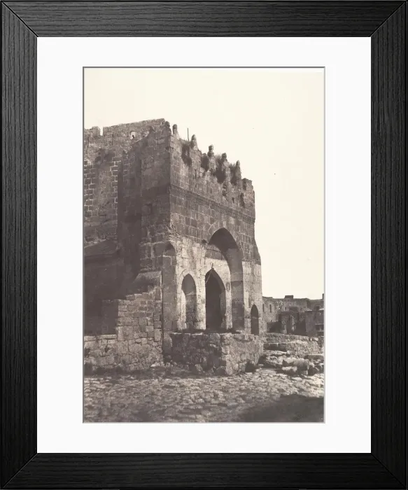Framed Print : Jerusalem, Porte de la citadelle, 1854. Creator: Auguste Salzmann