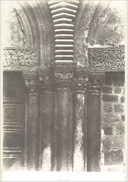 Jerusalem, Saint-Sepulcre, Details de la porte, 1854