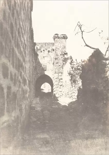 Jerusalem, Via Dolorosa, Reste antique, 1854. Creator: Auguste Salzmann