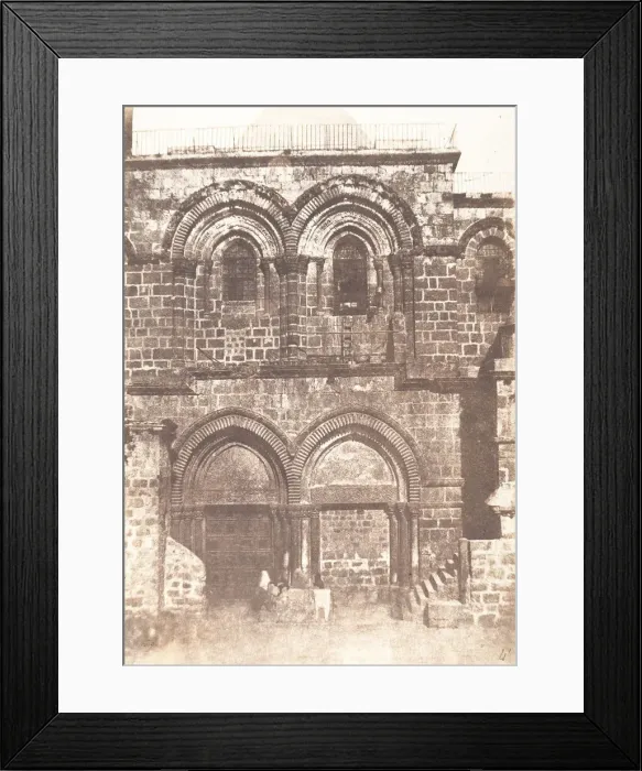 Framed Print : Jerusalem, Saint Sepulcre, Facade, 1854. Creator: Auguste Salzmann