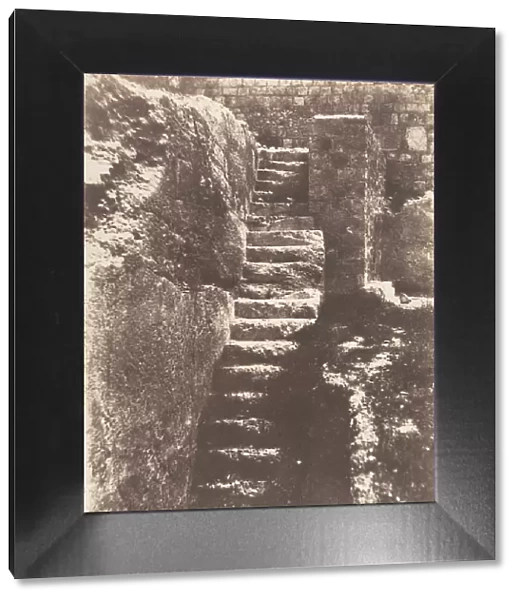 Jerusalem, Escalier antique taille dans le roc