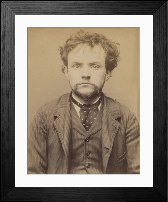 Framed Print : Favre. Pierre, Maurice. 29 ans, ne le 30 / 11 / 64. Ciseleur. Anarchiste. 15 / 3 / 94. 1894 Framed Print : Favre. Pierre, Maurice. 29 ans, ne le 30 / 11 / 64. Ciseleur. Anarchiste. 15 / 3 / 94. 1894