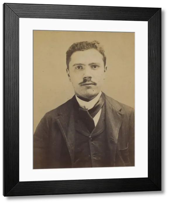 Framed Print : Masini (dit Mazzini). Angelo, Henri. 25 ans, ne le 4 / 9 / 69 a Milan (Italie) Framed Print : Masini (dit Mazzini). Angelo, Henri. 25 ans, ne le 4 / 9 / 69 a Milan (Italie)