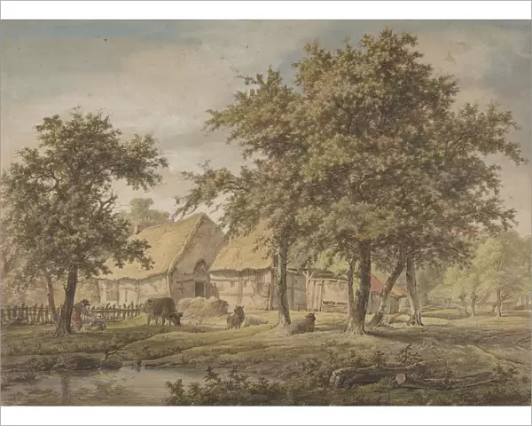 Landscape with a Farmhouse, 1757-1837. Creator: Adrianus de Visser