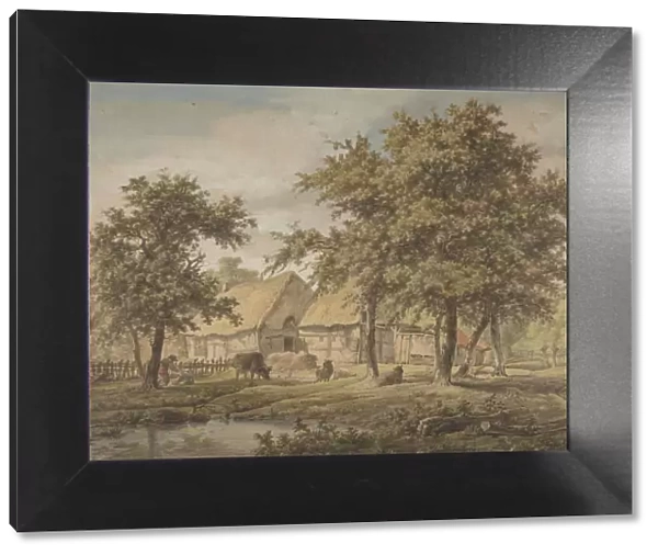 Landscape with a Farmhouse, 1757-1837. Creator: Adrianus de Visser