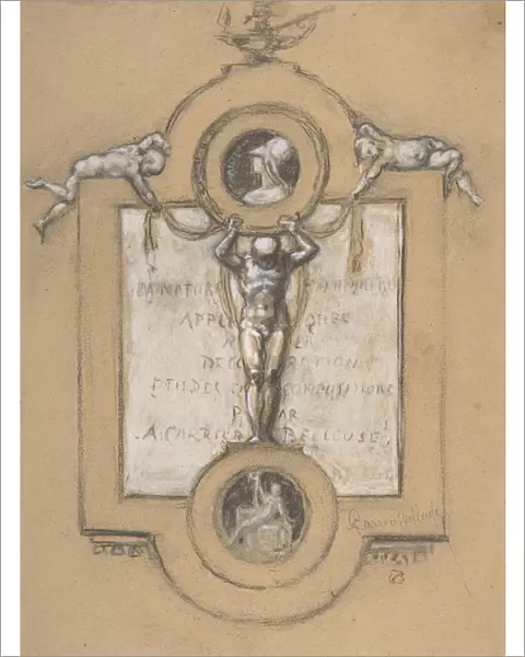 Design for a Frontispiece, 19th century. Creator: Albert Ernest Carrier de Belleuse