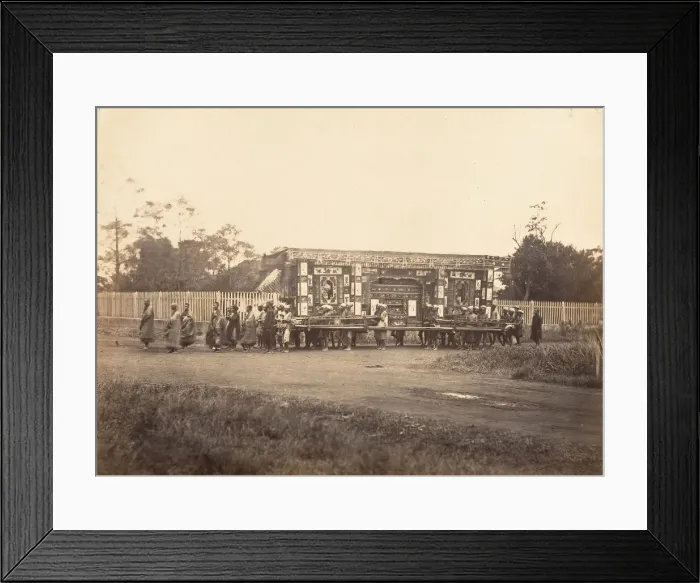 Framed Print : Enterrement, Cochinchine, 1866. Creator: Emile Gsell