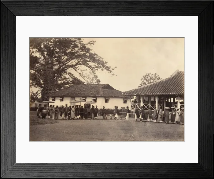 Framed Print : Cortege d un mariage, Cochinchine, 1866. Creator: Emile Gsell Framed Print : Cortege d un mariage, Cochinchine, 1866. Creator: Emile Gsell