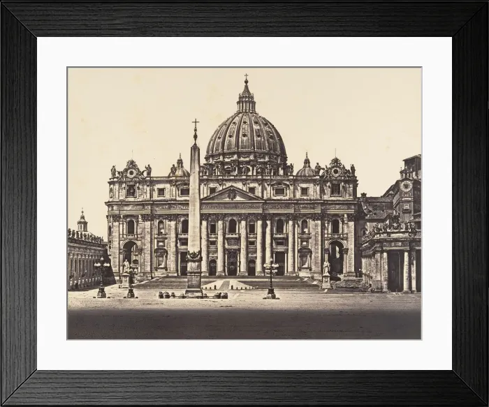 Framed Print : S. Pietro in Vaticano, 1848-52. Creator: Eugene Constant Framed Print : S. Pietro in Vaticano, 1848-52. Creator: Eugene Constant